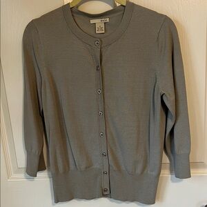 EVIE Women's Classic Light Gray Cardigan